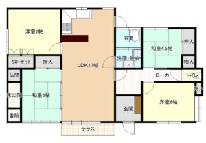 間取り（4LDK）平屋