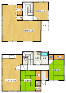 吉野小前一軒家の４LDKの間取り